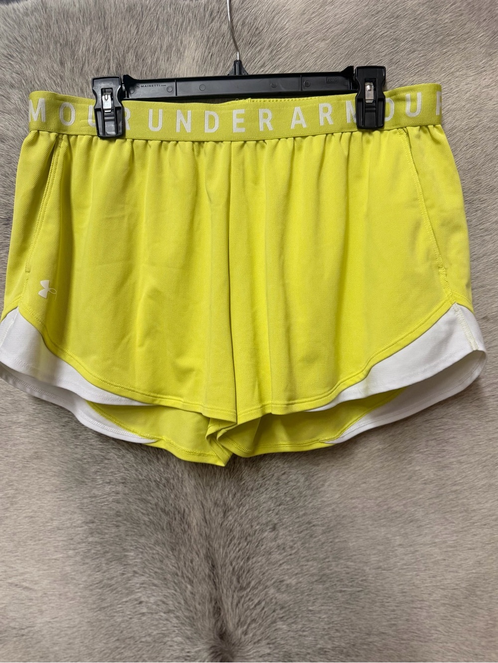 Under Armour Women's Neon Yellow Athletic Running Shorts